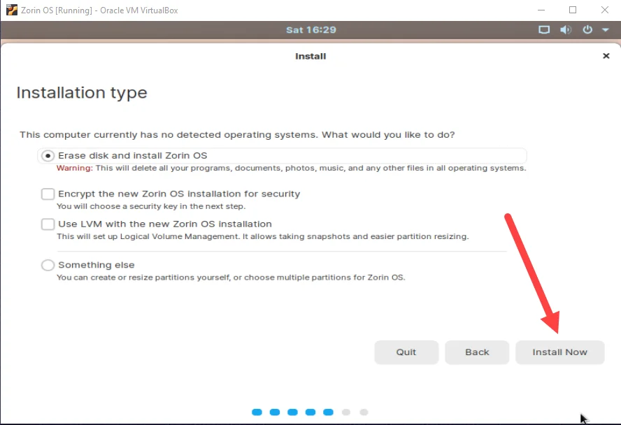 zorin os setup 4