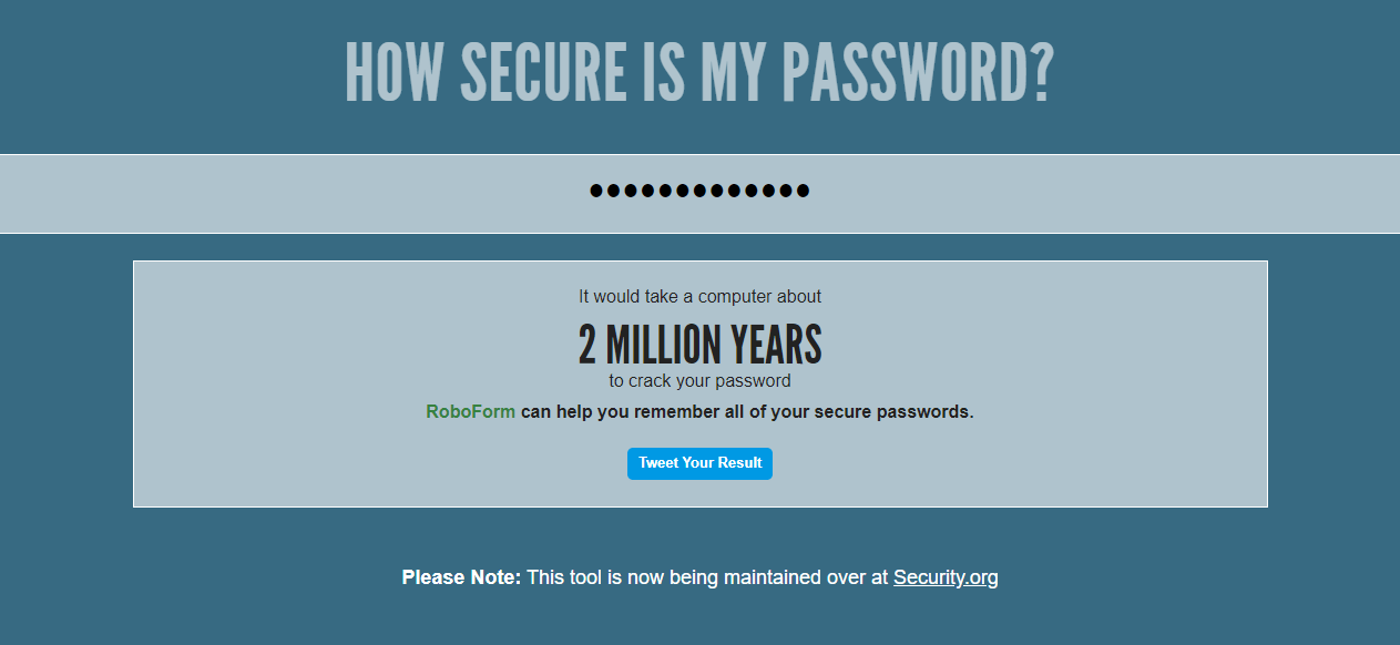 how secure is my password