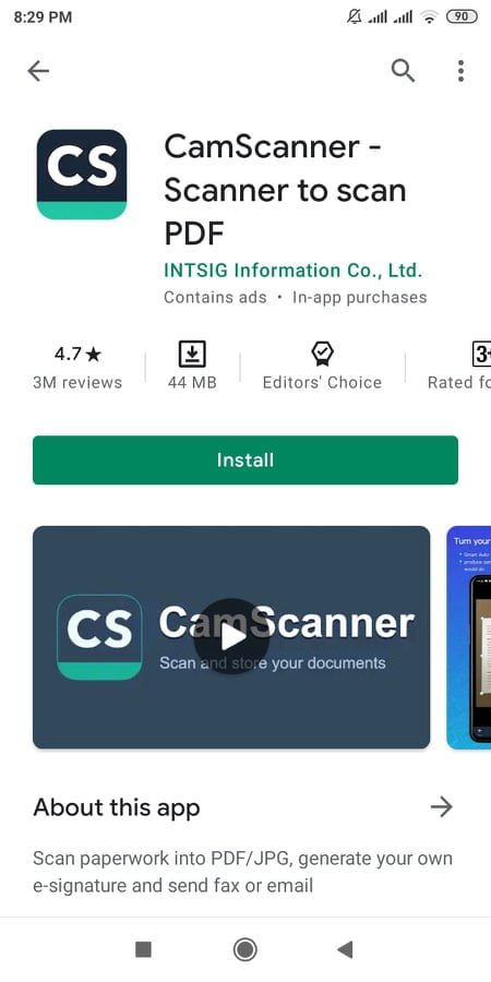 স্টুডেন্টদের জন্য 5 টি অ্যান্ড্রয়েড অ্যাপ। 2 CamScanner