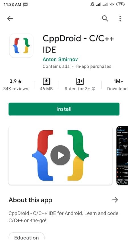 মোবাইল দিয়ে প্রোগ্রামিং শিখার ৫টি অ্যাপ। 2 c and ++ IDE