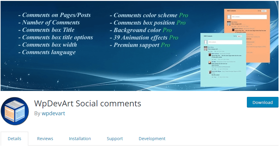প্রয়োজনী ১০ টি ওয়ার্ডপ্রেস প্লাগিন ব্লগ ওয়েবসাইটের জন্য। 6 WpDevArt-Social-comments