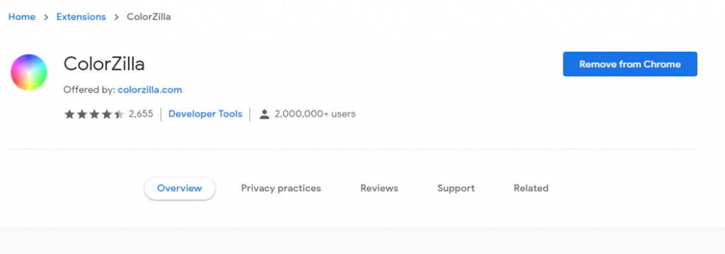 ওয়েব ডিজাইনাদের জন্য কাজের ৫ টি ক্রোম এক্সটেনশন। 2 color zilla